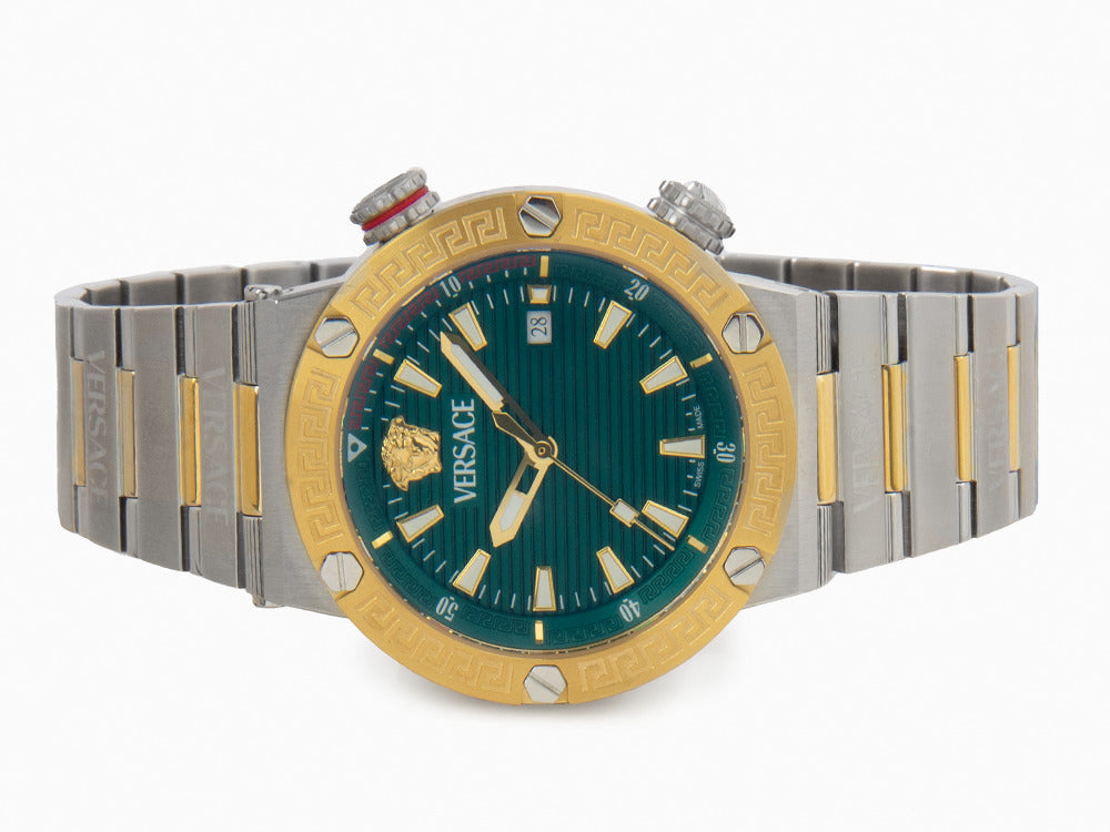 Reloj de Cuarzo Versace Greca Logo Diver, Verde, 43mm, Cristal Zafiro, VE8G00524