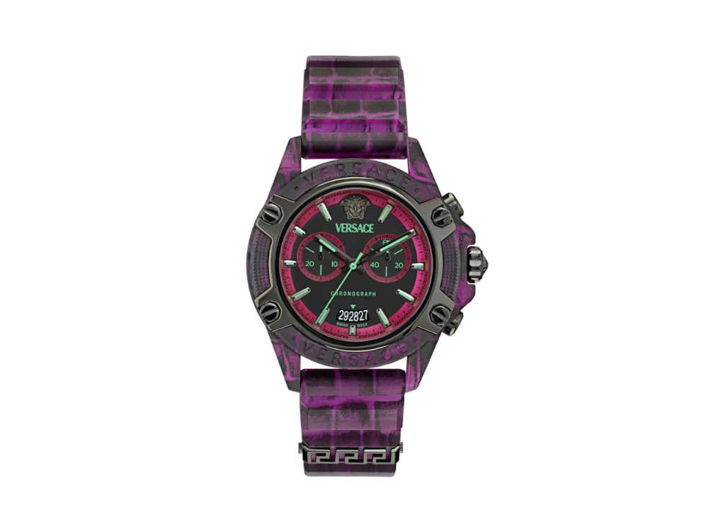 Reloj de Cuarzo Versace Icon Active, Policarbonato, Negro, 44 mm, VE8P00124