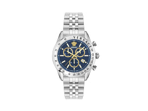 Reloj de Cuarzo Versace Chrono Master, Azul, 44 mm, Cristal de Zafiro, VE8R00324