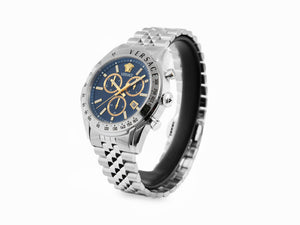 Reloj de Cuarzo Versace Chrono Master, Azul, 44 mm, Cristal de Zafiro, VE8R00324