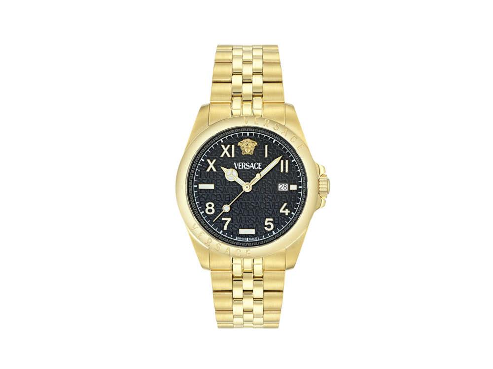 Reloj de Cuarzo Versace Anteo, PVD Oro, Negro, 41 mm, Cristal Zafiro, VE9H00624