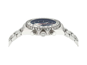 Reloj de Cuarzo Versace Chrono X, Acero reciclado, Azul, 44 mm, VE9K00324