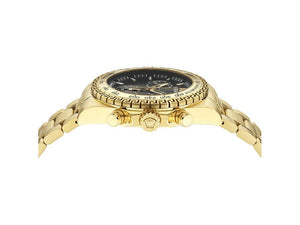 Reloj de Cuarzo Versace Chrono X, Acero reciclado, Negro, 44 mm, VE9K00524