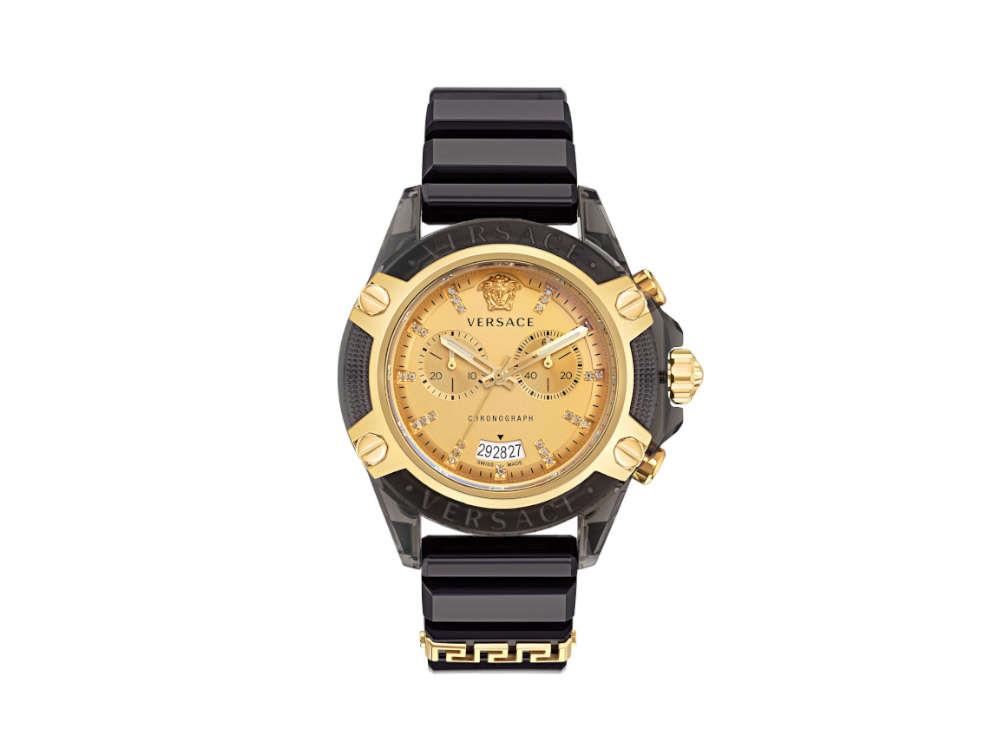 Reloj de Cuarzo Versace Icon Active, Policarbonato, Dorado, 44 mm, VEZ701623