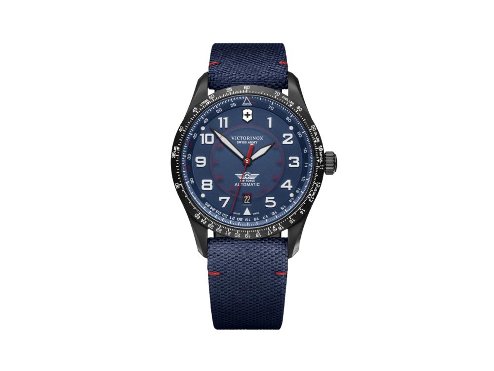 Reloj Automático Victorinox Airboss, Acero Inoxidable 316L, Azul, 42 mm, V241998