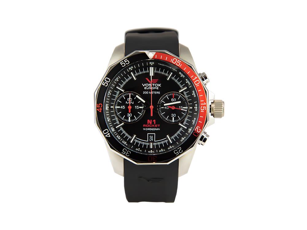 Reloj de Cuarzo Vostok Europe Rocket N-1, Negro, 46 mm, 6S21-2255295-R-BK