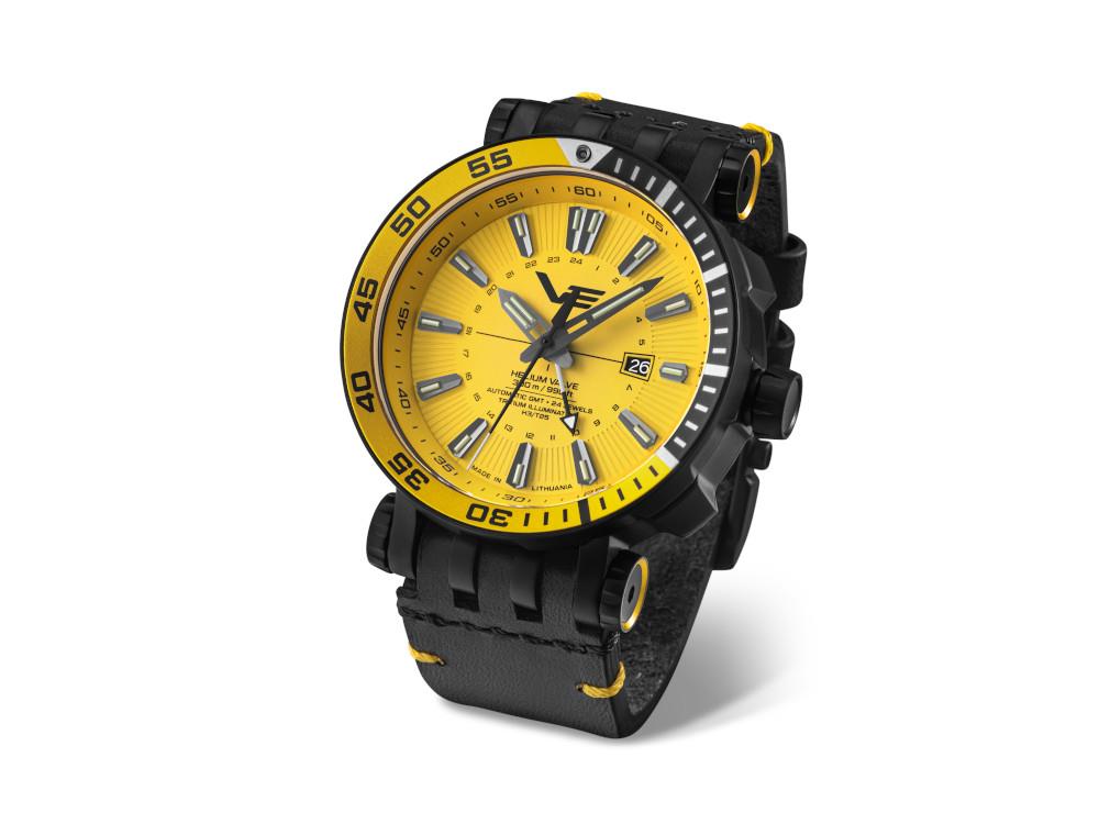 Reloj Automático Vostok Europe Energia II GMT, PVD, Amarillo, LE, NH34-575C719