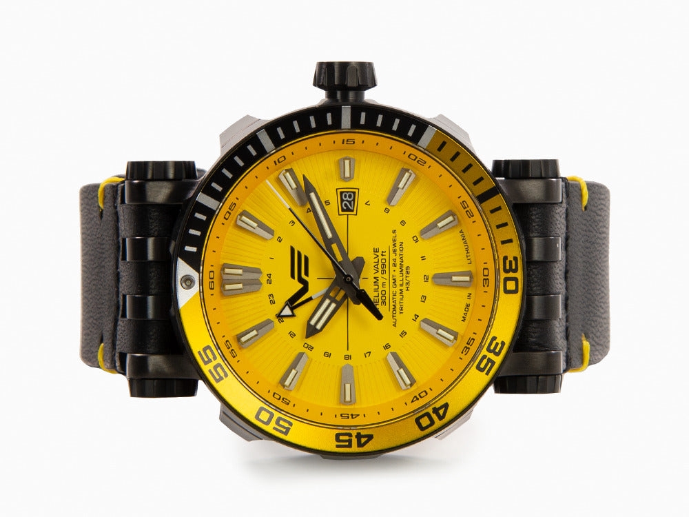 Reloj Automático Vostok Europe Energia II GMT, PVD, Amarillo, LE, NH34-575C719