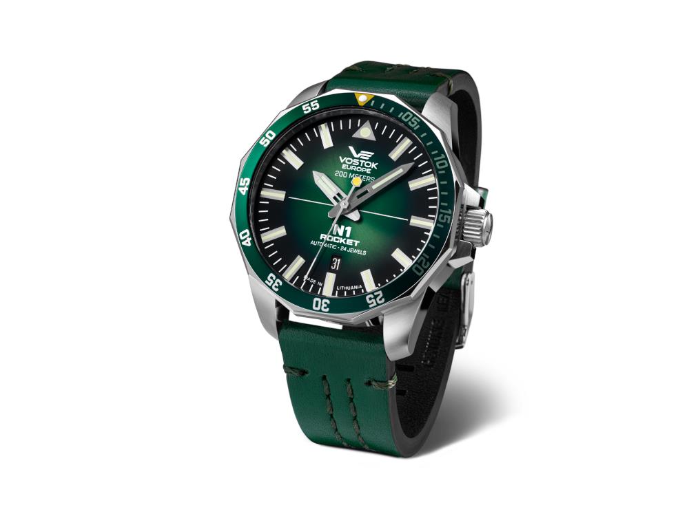 Reloj Automático Vostok Europe Rocket N-1, Verde, 46 mm, NH35-225A710