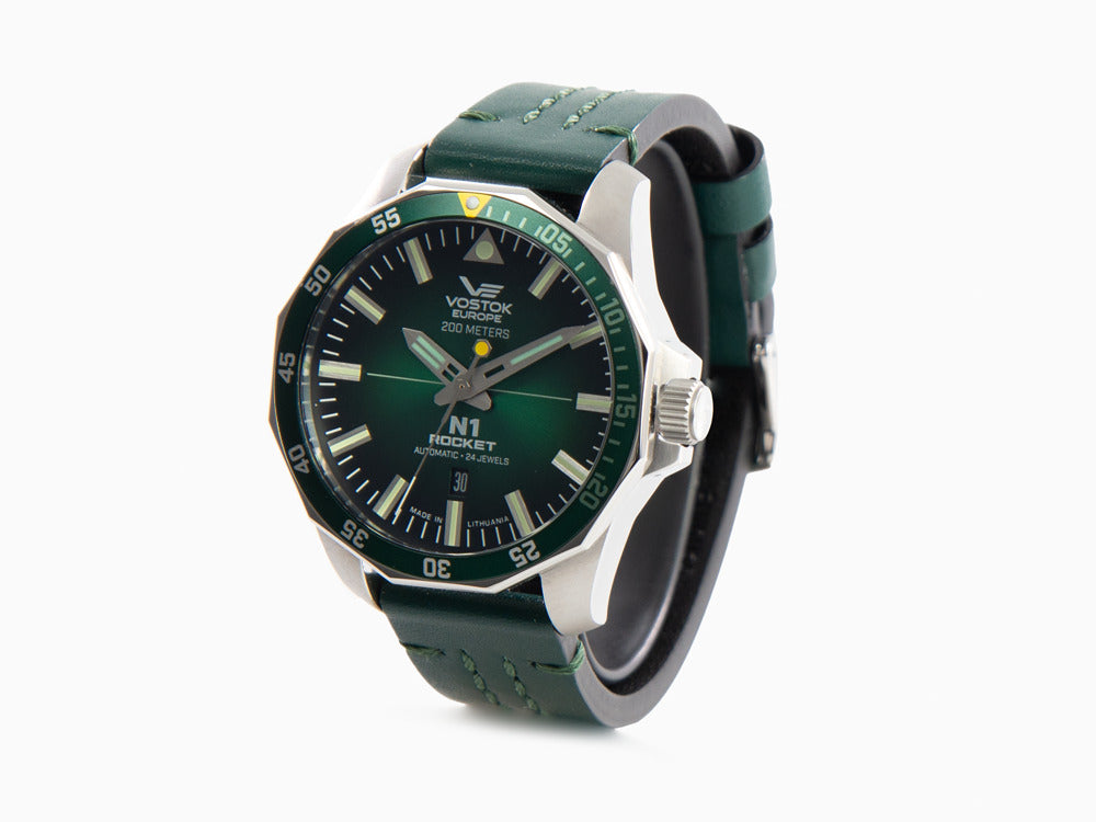 Reloj Automático Vostok Europe Rocket N-1, Verde, 46 mm, NH35-225A710