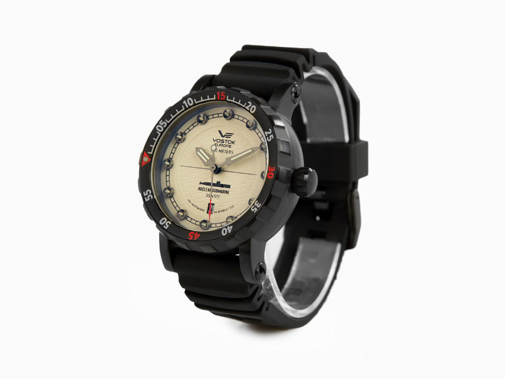 Reloj Automático Vostok Europe Nuclear Submarine, Gris, NH35A-571C607-L-BK