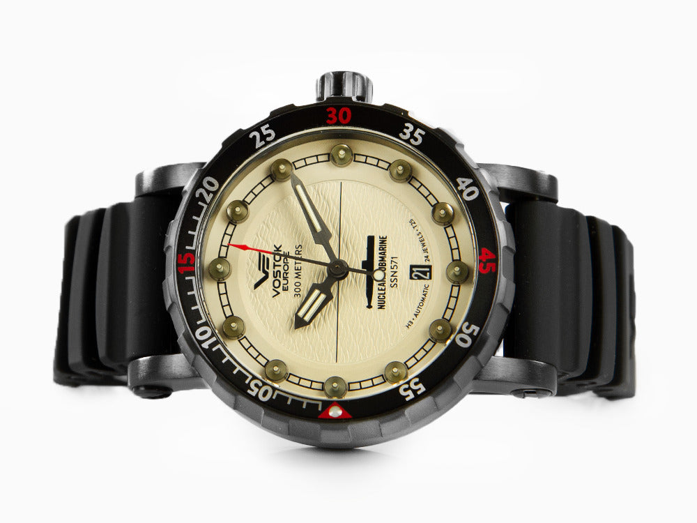 Reloj Automático Vostok Europe Nuclear Submarine, Gris, NH35A-571C607-L-BK