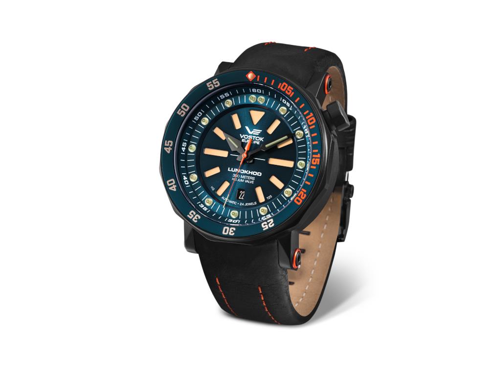 Reloj Automático Vostok Europe Lunokhod-2, Azul, 49 mm, Tritio, NH35A-620C633