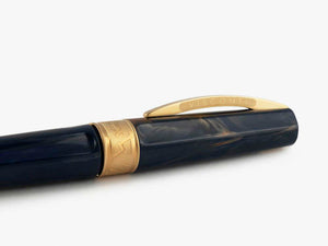 Roller Visconti Mirage Mythos Zeus, Resina inyectada, PVD Oro, Azul KP07-09-RB