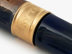 Roller Visconti Mirage Mythos Zeus, Resina inyectada, PVD Oro, Azul KP07-09-RB