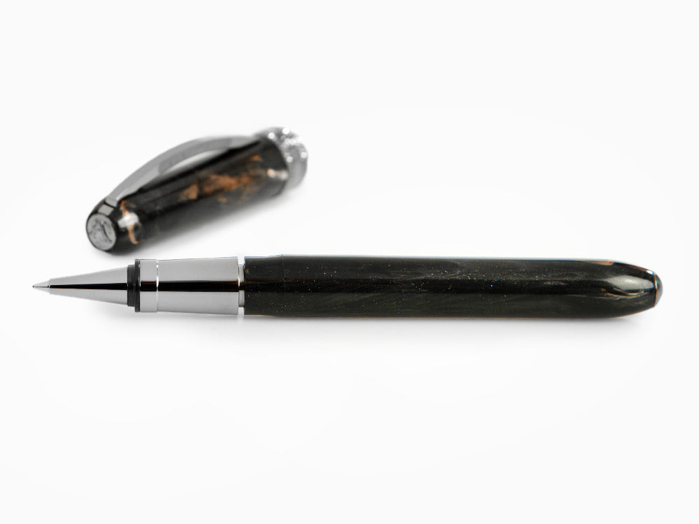 Roller Visconti Rembrandt-S Black, Resina, Adornos en rutenio, KP10-27-RB