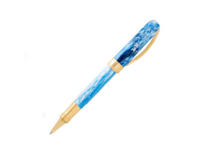 Roller Visconti Comedia Paradiso, Resina Acrílica, Azul, PVD Oro, KP10-51-RB