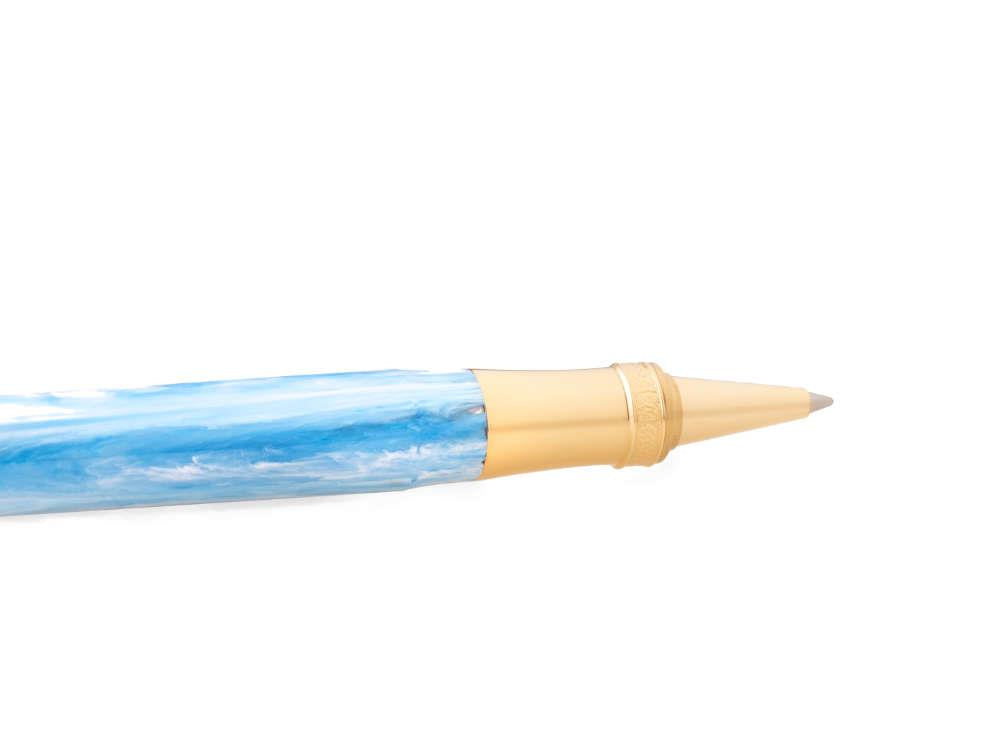 Roller Visconti Comedia Paradiso, Resina Acrílica, Azul, PVD Oro, KP10-51-RB