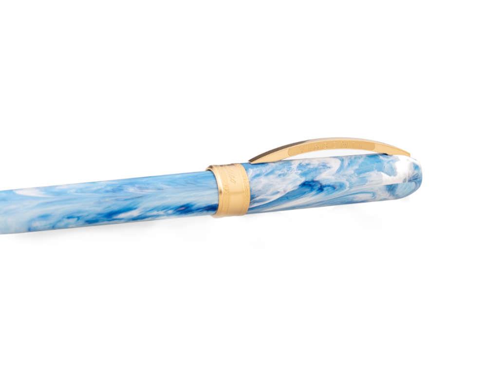 Roller Visconti Comedia Paradiso, Resina Acrílica, Azul, PVD Oro, KP10-51-RB