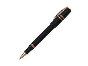 Roller Visconti Homo Sapiens Basaltic Lava, Adornos en Bronce, Over, KP15-03-RB