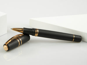 Roller Visconti Homo Sapiens Basaltic Lava, Adornos en Bronce, Over, KP15-03-RB