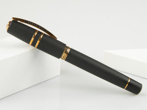 Roller Visconti Homo Sapiens Basaltic Lava, Adornos en Bronce, Over, KP15-03-RB