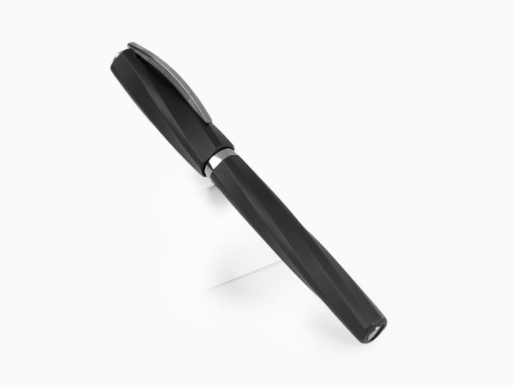 Roller Visconti Divina Matte, Resina, Negro, Adornos en rutenio, KP18-09-RB