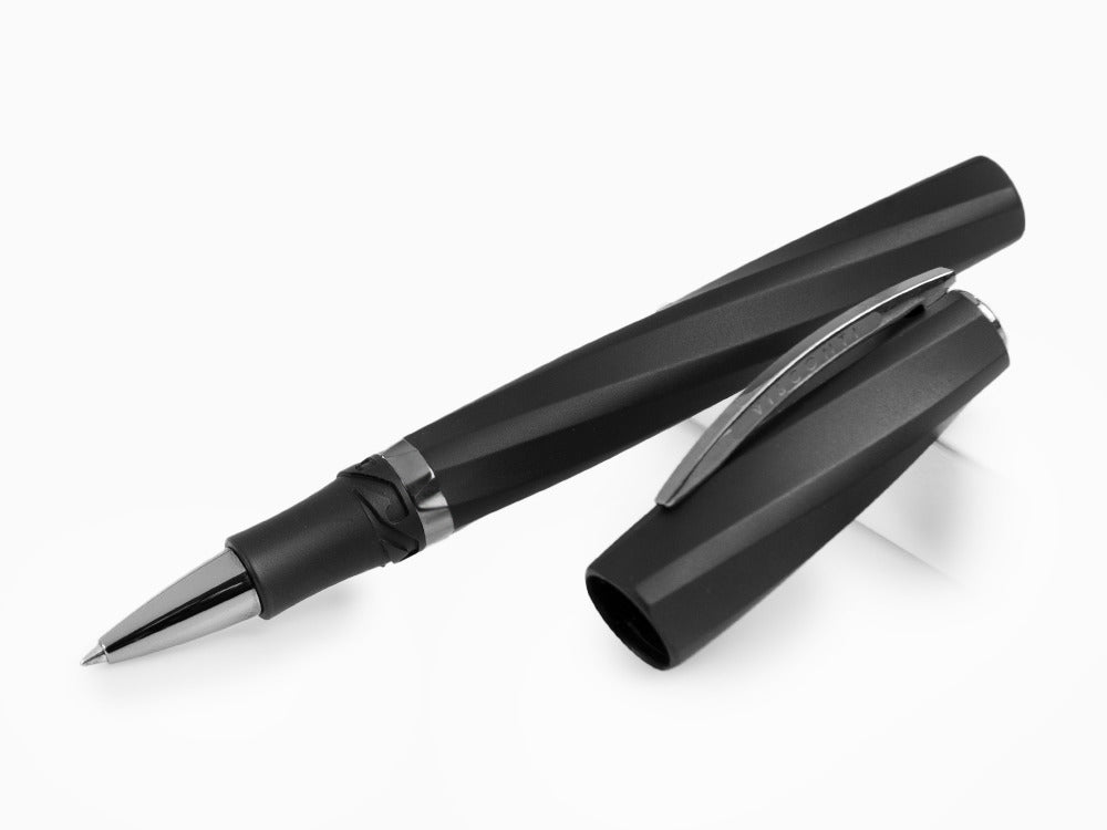 Roller Visconti Divina Matte, Resina, Negro, Adornos en rutenio, KP18-09-RB