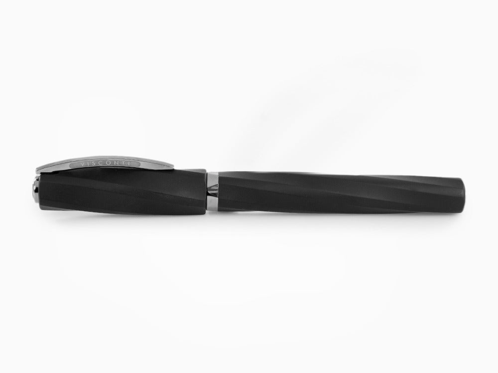 Roller Visconti Divina Matte, Resina, Negro, Adornos en rutenio, KP18-09-RB