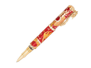 Roller Visconti Year of the Dragon, Plata, Rojo, Edición Limitada, KP48-01-RB