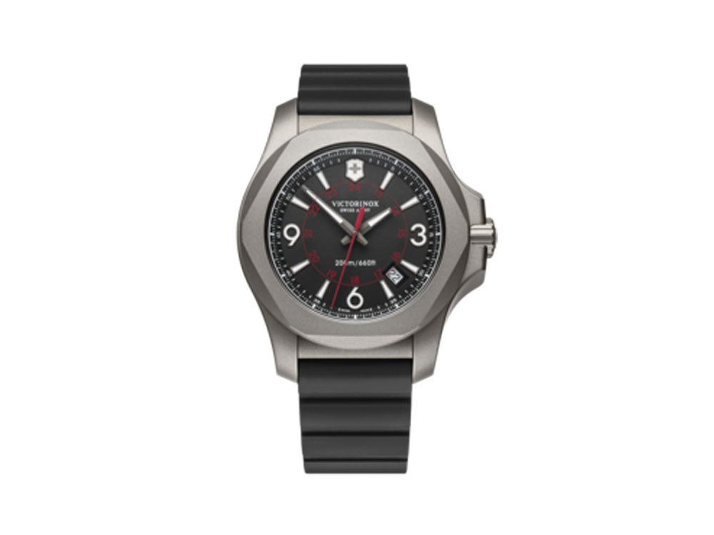 Reloj de Cuarzo Victorinox I.N.O.X., Titanio, Negro, 43 mm, Caucho, V241883