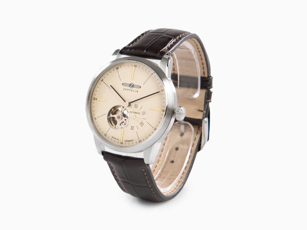 Reloj Automático Zeppelin Flatline, Beige, 40 mm, 7364-5