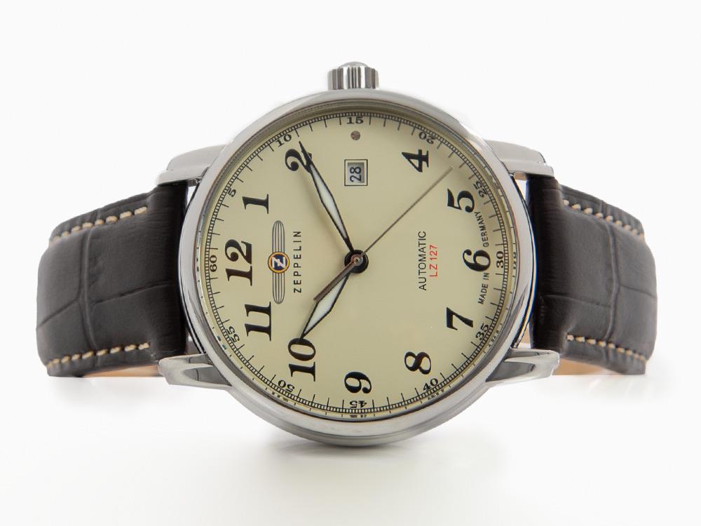 Reloj Automático Zeppelin LZ 127 Graf Zeppelin, Beige, 42 mm, Día, 7656-5