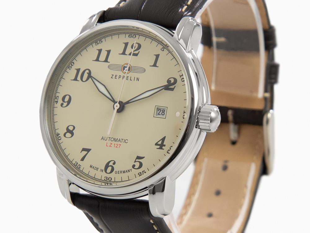 Reloj Automático Zeppelin LZ 127 Graf Zeppelin, Beige, 42 mm, Día, 7656-5