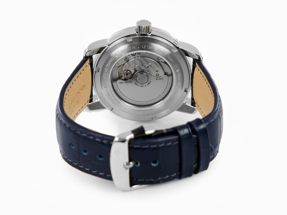 Reloj Automático Zeppelin LZ 129 Hindenburg, Azul, 42 mm, GMT, 7668-3