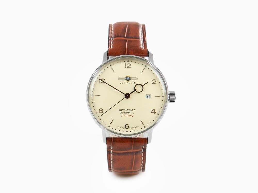 Reloj Automático Zeppelin LZ 129 Hindenburg, Beige, 40 mm, Día, Piel, 8062-5