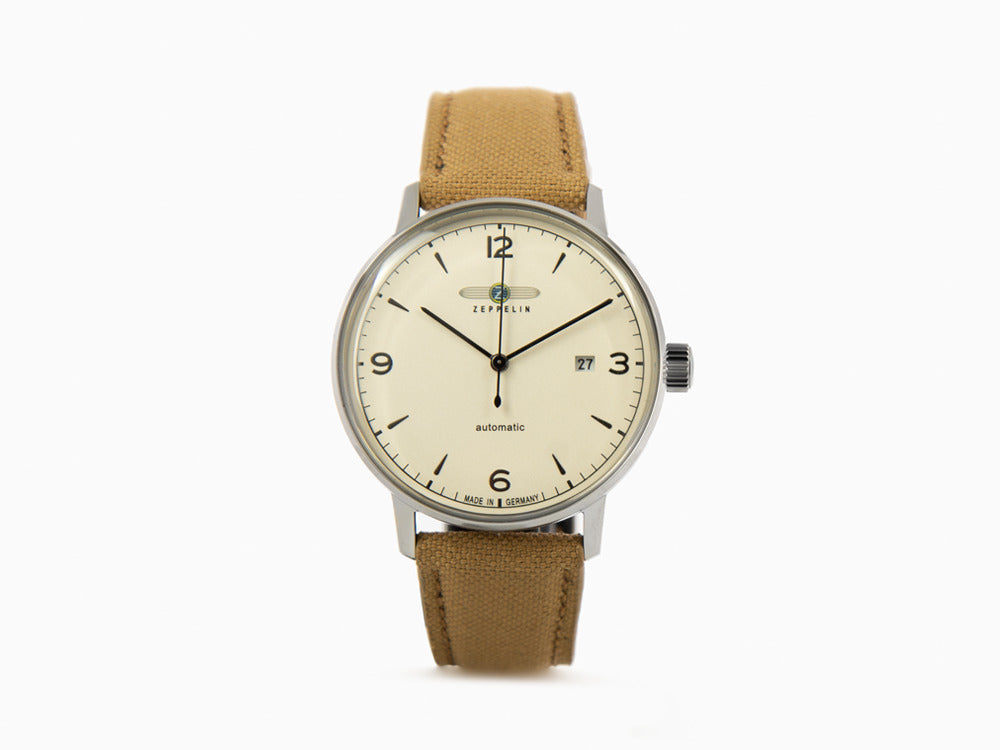 Reloj Automático Zeppelin LZ 129 Hindenburg, Beige, 40 mm, Día, 8064-5n