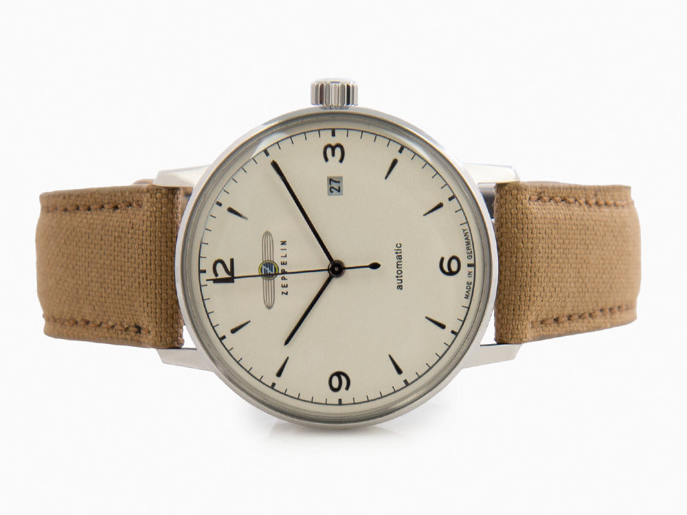 Reloj Automático Zeppelin LZ 129 Hindenburg, Beige, 40 mm, Día, 8064-5n