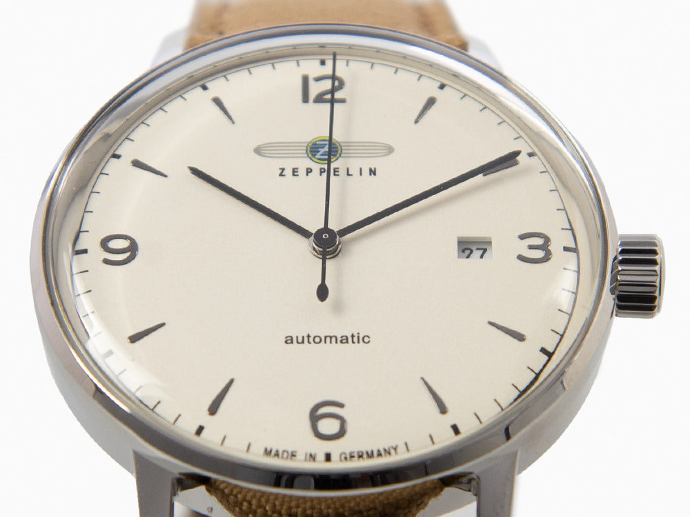 Reloj Automático Zeppelin LZ 129 Hindenburg, Beige, 40 mm, Día, 8064-5n