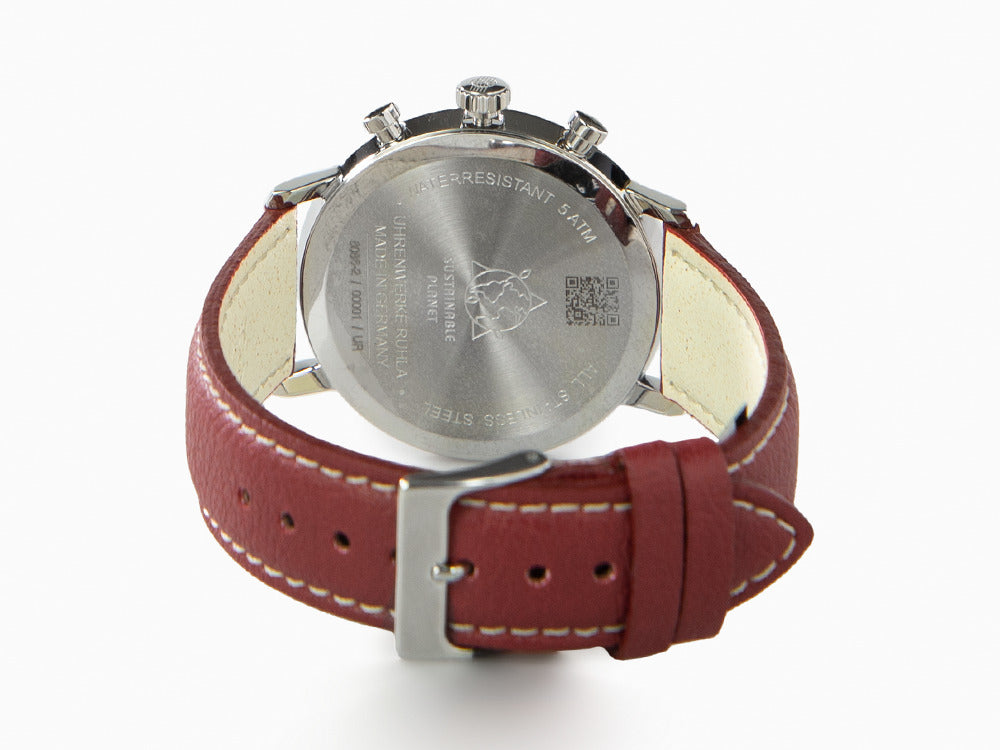 Reloj de Cuarzo Zeppelin LZ 129 Hindenburg, Rojo, 41 mm, Día, Piel, 8086-2n