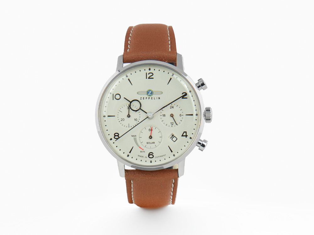 Reloj de Cuarzo Zeppelin LZ 129 Hindenburg, Beige, 41 mm, Día, Piel, 8086-5n