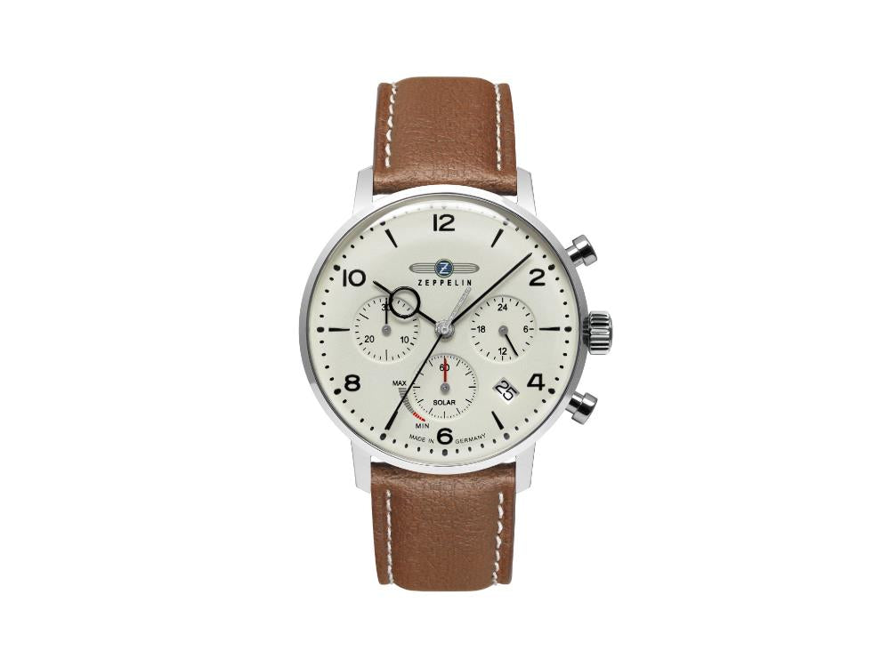 Reloj de Cuarzo Zeppelin LZ 129 Hindenburg, Beige, 41 mm, Día, Piel, 8086-5n