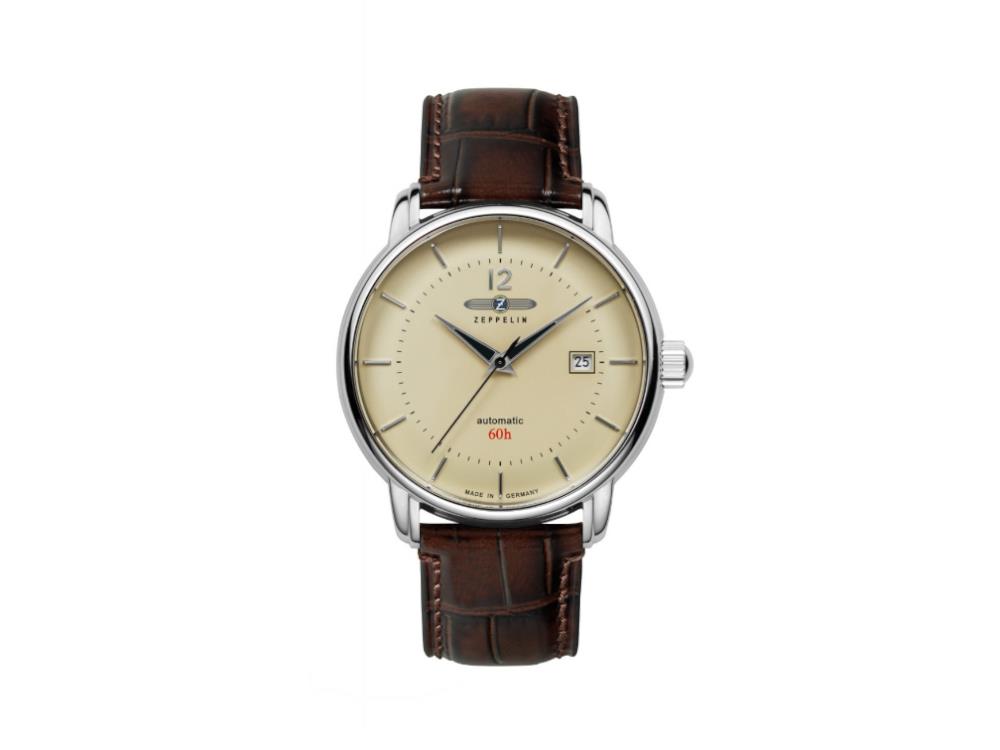 Reloj Automático Zeppelin LZ 120 Bodensee, Beige, 40cm, Correa de piel, 8160-5