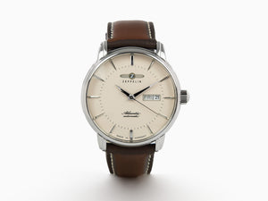 Reloj Automático Zeppelin Atlantic, Beige, 41 mm, Día y fecha, Piel, 8466-5