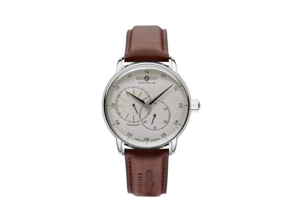 Reloj Automático Zeppelin Captain Line, Beige, 43 mm, Correa de piel, 8662-1