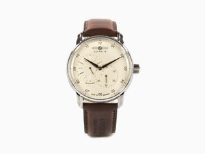 Reloj Automático Zeppelin Captain Line, Beige, 43 mm, Correa de piel, 8662-5