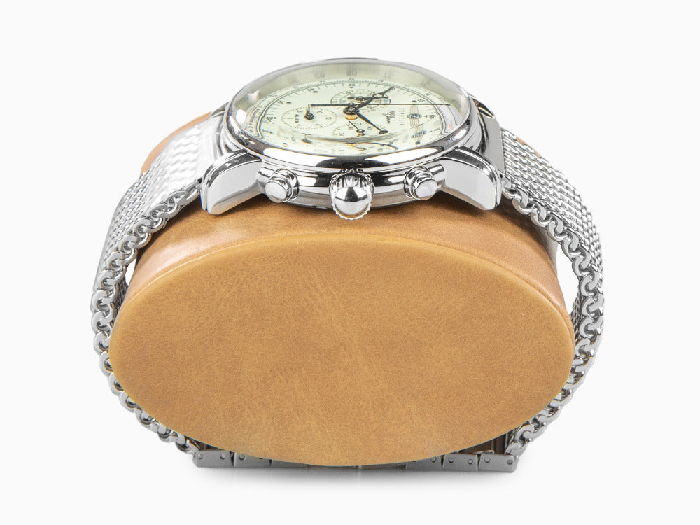 Reloj Zeppelin 100 Years Zeppelin Ed. 1, Beige, 42 mm, Día, Milanesa, 8680M-3