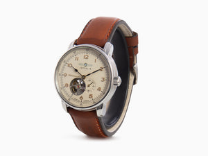 Reloj Automático Zeppelin Méditerranée with Open Heart, Beige, 40 mm, 9666-5