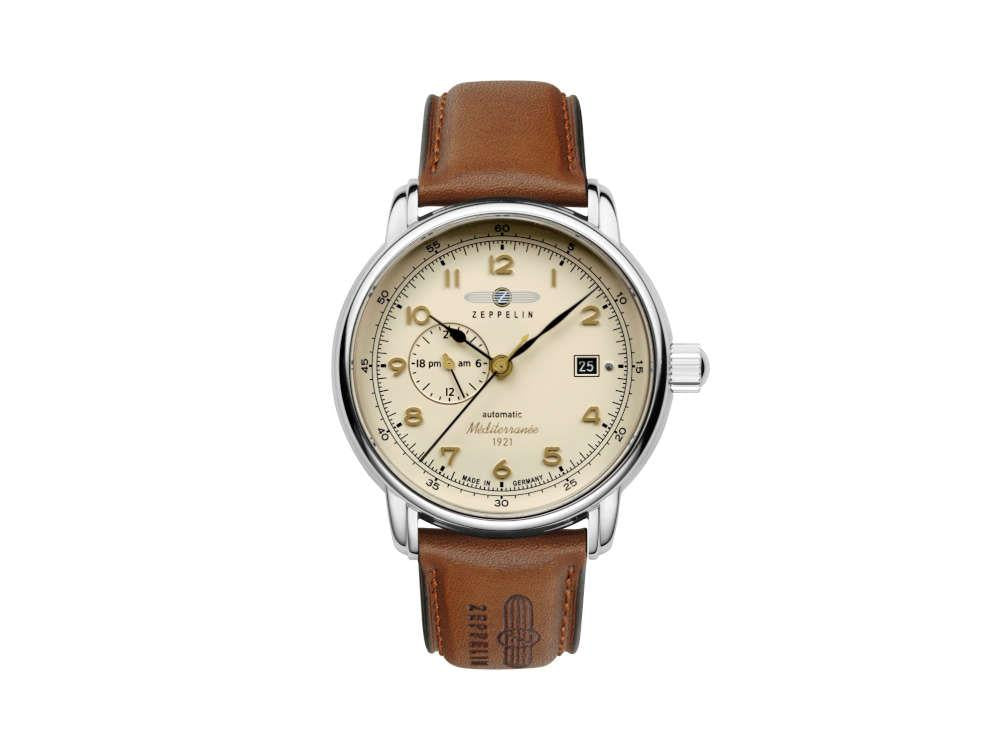 Reloj Automático Zeppelin Méditerranée, Beige, 40 mm, 9668-5