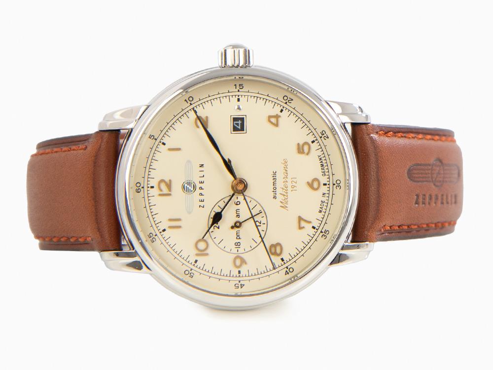 Reloj Automático Zeppelin Méditerranée, Beige, 40 mm, 9668-5